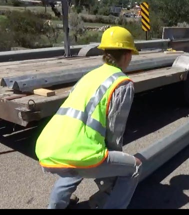 Proper lifting technique - Fulton Tool Co Shuttle Handle Guardrail Lifting Tool.