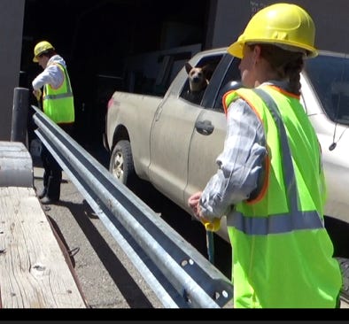 Fulton Tool Co. Highway Guardrail shuttle handles.