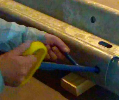 Shuttle handle tapered alignment Pin - Fulton Tool Co Highway installation tool.