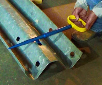 Fulton Tool Co Highway installation tool, the Short Shuttle Handle with tapered alignment 